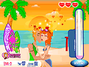 Click to Play Beach, Surf And Kiss