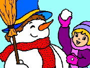Click to Play Coloring Snowmen -1